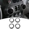 4PCS Center Console Dash Air Conditioner Vent Cover Trim Carbon