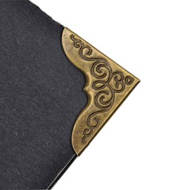 Dylan-EU 40 Pcs Vintage Bronze Book Corner Protectors 30 x 30 mm Retro Metal Protection Corner for Folders Book Scrapbooking Menus Albums File Decoration