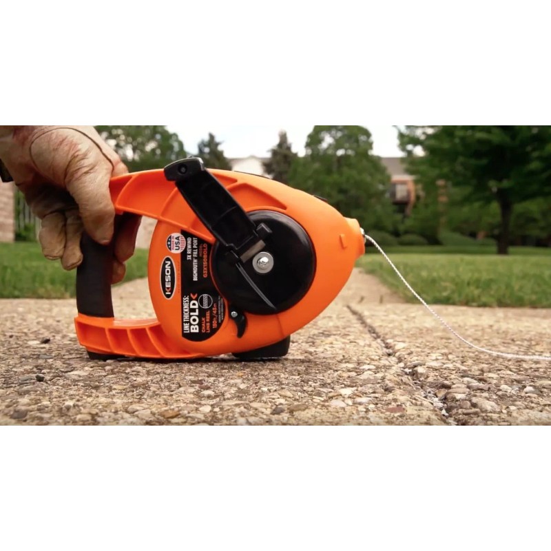 Keson Heavy Duty Chalk Line Reel 100 Foot Bold Cord