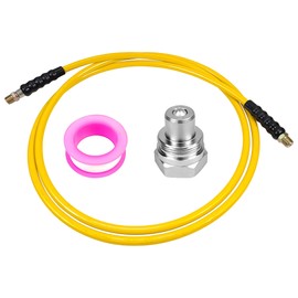 AMZCNC 10' 10000psi High Pressure Hydraulic Hose CH-604 Coupler 3/8" Thread Hydraulic Hose Assembly,1/4" ID x 10 ft