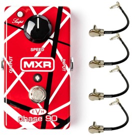MXR EVH90 Eddie Phase 90 Signature Effects Pedal Bundle with 4 MXR Right Angle Patch Cables