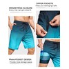 SILKWORLD Mens Swimming Trunks with Compression Liner 2 in 1