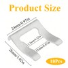 10Pcs Car Brake Hose Clips Brake Line Retainer Clips (Silver)