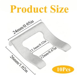 10Pcs Car Brake Hose Clips Brake Line Retainer Clips (Silver)