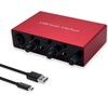 Interfaz de audio USB con preamplificador de micrófono, grabadora mezcladora