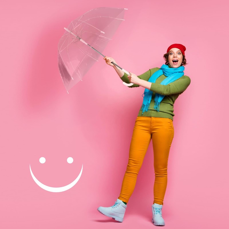 Gravidus Umbrella Rain and Weather Protection in Transparent, transparent
