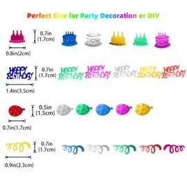 BURGEON Confetti Birthday Table Decoration, Happy Birthday Confetti Multicoloured, Scatter Decoration Birthday Decoration Girls Boys Children for Birthday Parties, Colourful, 15 g