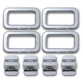 H20031SC 03-07 H2 Hummer SUV & SUT Chrome Billet Interior Door Lock & Bezel Set