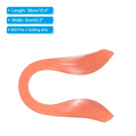 PATIKIL Quilling Strips Paper 600pcs 5mm 39cm Origami Paper Quilling Kits for Art DIY Hand Craft Christmas, Coral Pink