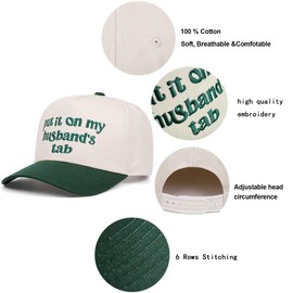 Funny Hat Put It On My Husband's Tab Trucker Hats Vintage Dad Hat Unisex Green