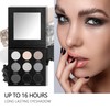 Black Grey Smokey Eyeshadow Palette Matte Black White Gray Silver