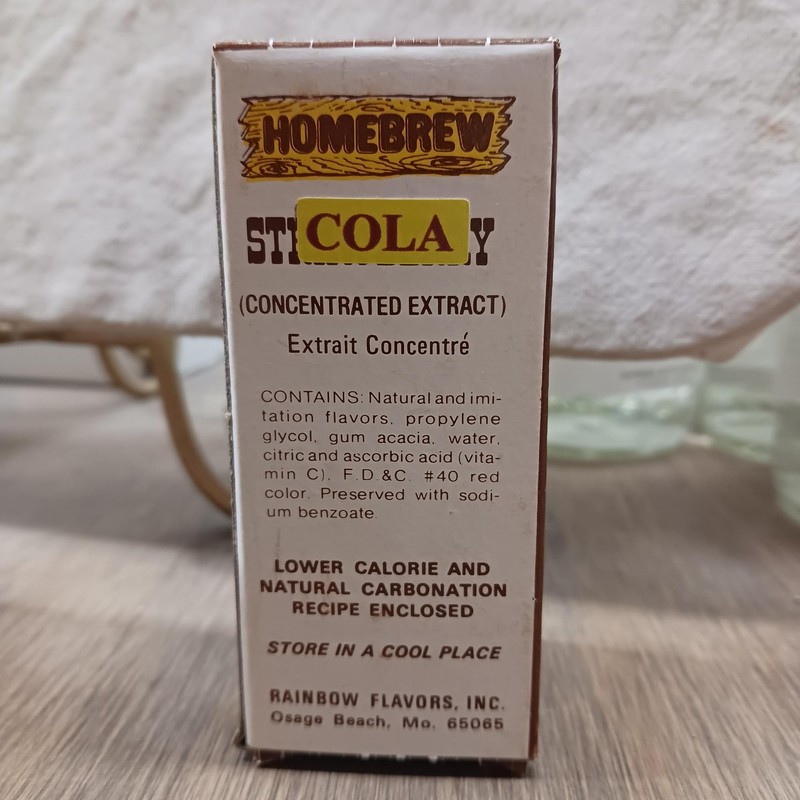 Rainbow Flavors Homebrew Soda Pop, Cola Flavored Concentrated Extract Make