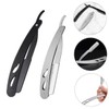 Outanaya 2Pcs Foldable Stainless Steel Beard Razor Lightweight Manual Shaver