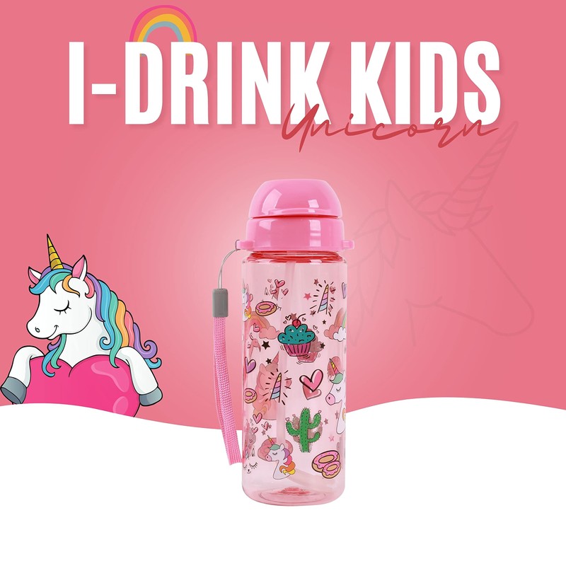 IDRINK® - Drinking Bottle 400 ml Children's Motif with Straw