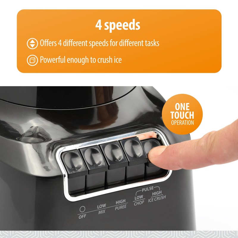 Toastmaster 400 Watt Blender with 48 oz Glass Jar -