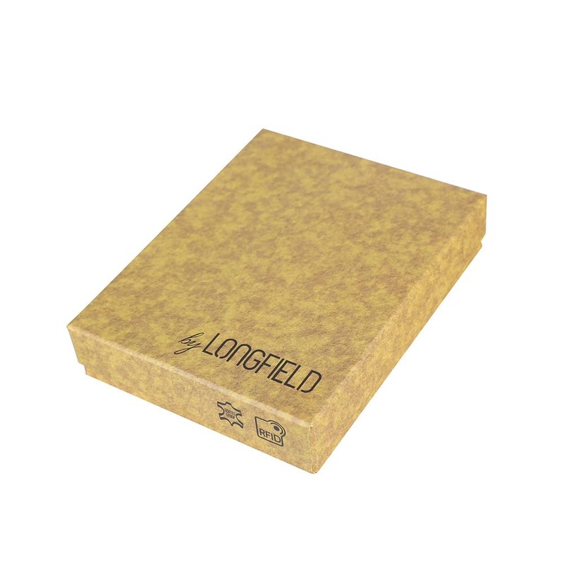 by LONGFIELD Combination Wallet - Men's Wallet, Cowhide Leather, RFID
