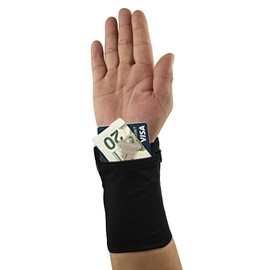 AMABAZR Premium Wrist Wallet - Cell Phone Holder with Zipper Storage Band for Travel, Outdoor Sports Running - Sweat Band Wristband