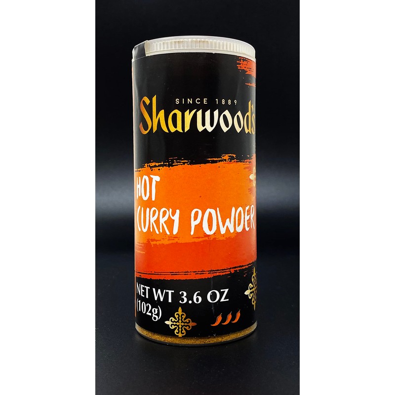 Sharwood's Hot Curry Powder, 3.6 oz (102g), Pack of 2