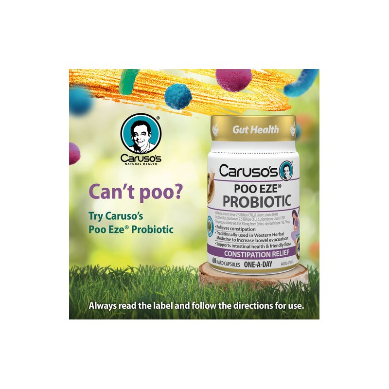 Caruso's POO EZE Probiotic 60 Capsules