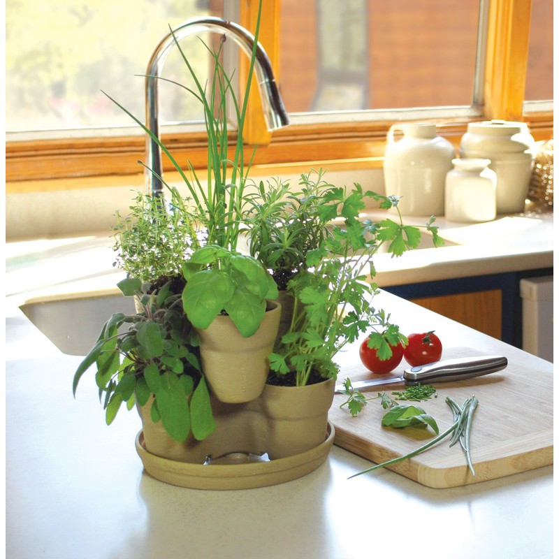 EMSCO Group Bloomers Stackable Flower Tower Planter – Holds up