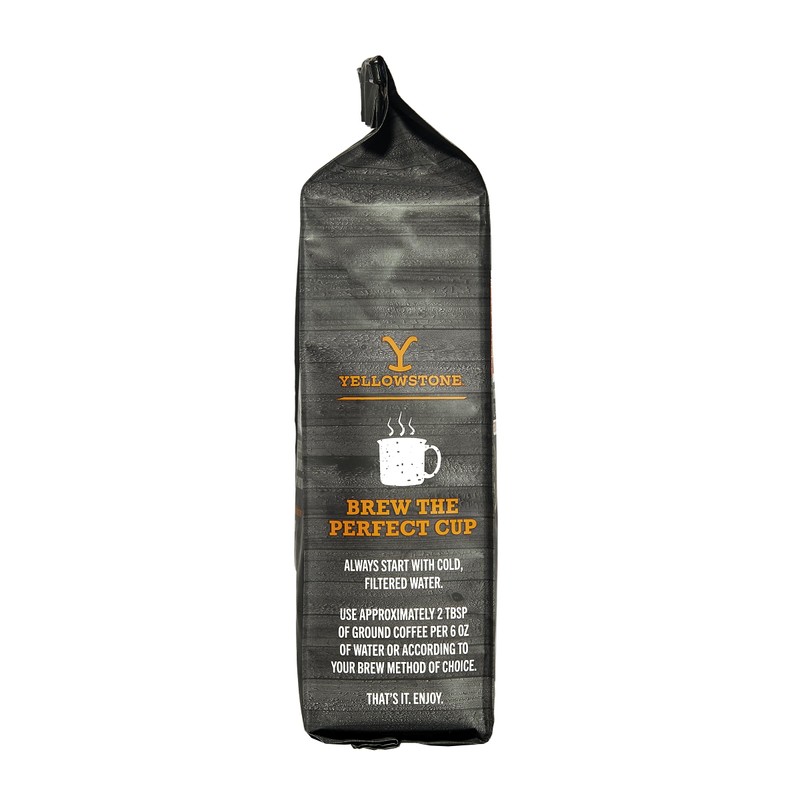 Yellowstone Maple Bourbon Medium Roast Coffee,100% Arabica Ground Coffee, 12