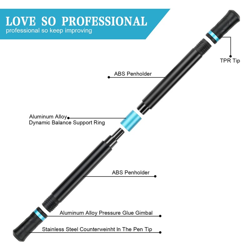 OSDUE 2 Pcs Rolling Finger Rotating Pen, No Pen Refill