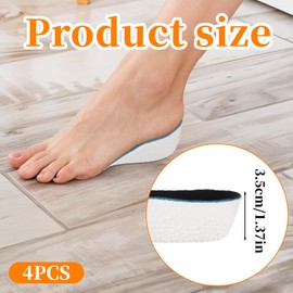 Hpmjz 2 Pairs Orthotic High Cushion Insole Arch Support Orthopedic High Pad Height Increase Insoles Heel Cushion Inserts Heel Lift Inserts for Leg Length Discrepancies Improve Balance