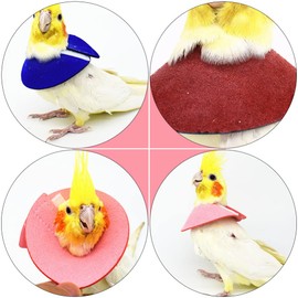 8 Pcs Bird Cone Collar - Parrot -bite Elizabethan Collars, Bird Recovery Collar, Neck Rings Wound Protector for Budgerigar Lovebird Agapornis Fischer Cockatiel Cockatoo