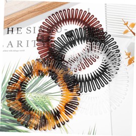 IWOWHERO Flexible Circle Combs 10pcs Full Circular Stretch Hair Combs Bulk Hairband Holder for Women Girls Teens Random Color