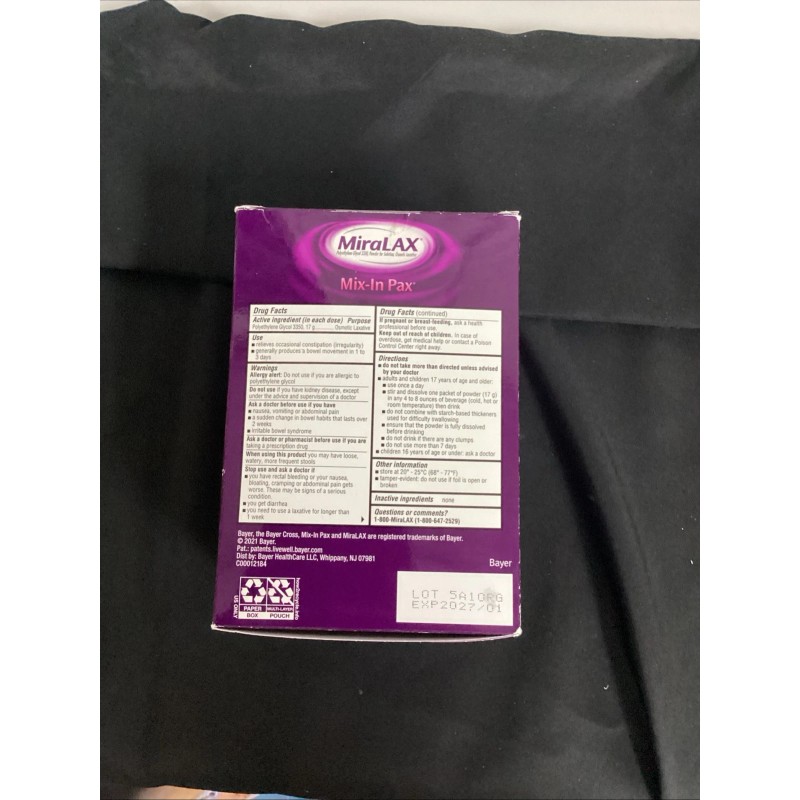 MiraLAX New Miralax Mix In 24 Packs Powder Laxative