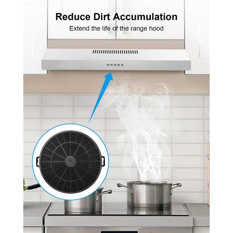 Range Hood Charcoal Filter Fit for MCBON IE71 IE71-BLACK TE77