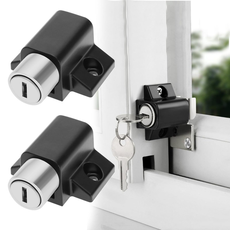 SG Store 2pcs Sliding Door Window Lock Sliding Patio Lock