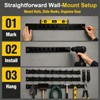 64" Garage Tool Organizer Wall Mount,900 lbs Heavy Duty Garden