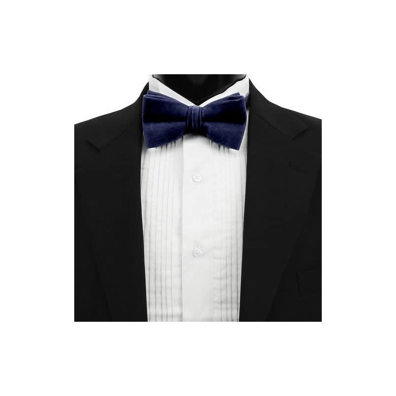 Bowties.jp bd572 Navy Velvet Bowtie, Bowtie, Easy to Wear, navy