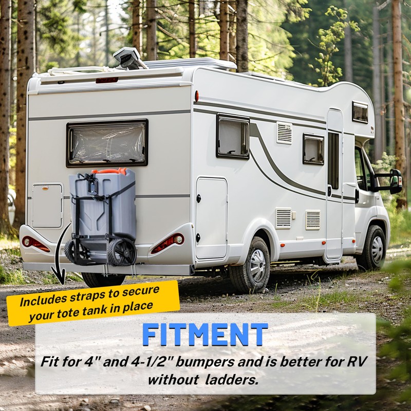 KUAFU RV Foldable Tote Tank Rack Carrier Compatible with Suitcase