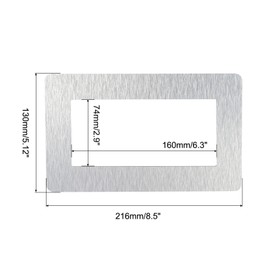 sourcing map Switch Surround Plate Wall Panel Decoration Dual Gang Aluminum Plastic Silver Tone 216mm x 130mm for Home Office