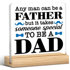 Dad Gifts From Daughter Son Wife, Best Dad Gifts for Birthday Christmas Father's Day, New Dad Gift Ideas Clear Acrylic Desk Sign Keepsake