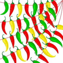 5pcs Chili Pepper Cook Off Banners Chili Pepper Birthday Party Decorations Chili Pepper Theme Banners for Chili Birthday Party Cinco De Mayo Mexican Fiesta Party Supplies