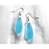 Glassoholics Gin Teardrop Dangle Earrings - Made from Recycled Bombay