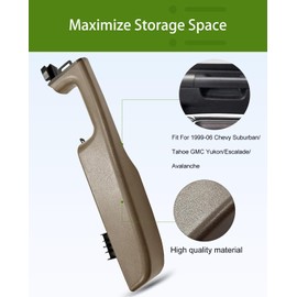 UMISHI Front Left Driver Door Armrest Handle Replacement for Chevy Suburban/Tahoe GMC Yukon/Escalade/Avalanche 1999-06 Replaces 88981547 15703701 (Beige)