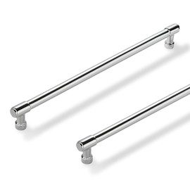 ZAUYX Solid Heavy Duty Jasper Pulls 6 Pack Polished Chrome Cabinet Pulls 10 Inch Hole Centers for Kitchen Cupboard Handles Modern Drawer Pulls Bathroom Cabinet Pulls
