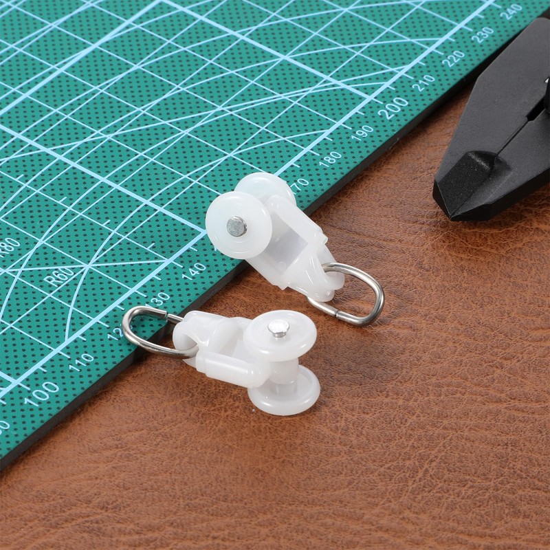 50 Pcs Curtain Track Glider Rollers Hooks Ceiling Sliding Curtain