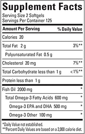 f.ish oil 1000 mg, omega 3 supplement for heart healths - 90softgels.,