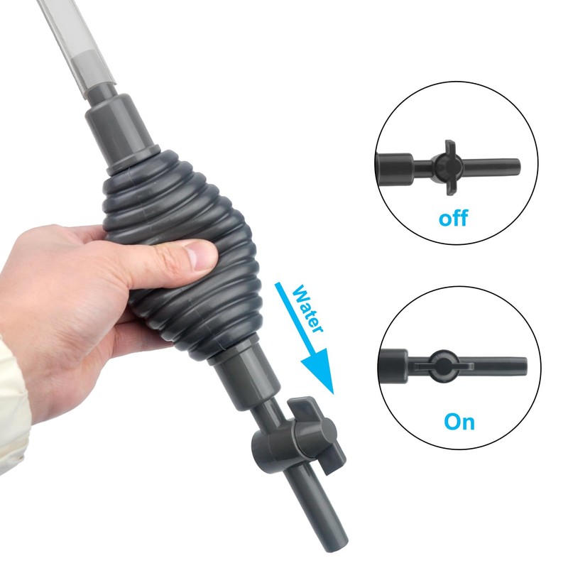 Newpol Aquarium Siphon Vacuum Cleaner for Fish Tank Cleaning Gravel