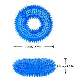 Andiker Squeaky Dog Toy, Safe TPR Chewable Dog Toys for Teeth Grinding&Cleaning Dog Fetch Toys for Enhancing Interactivity Outdoor Suitable for All Dog Sizes Puppy’s Gifts and Dog Lovers (Small)