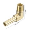 sourcing map Brass Hose Barb Fitting Elbow 1/4 Inch x