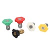 5Pcs Pressure Washer Spray Tips Nozzle Kit Multiple Degrees Quick