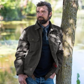 Legendary Whitetails Mens Conceal Carry CCW Shirt Jacket Waxed Cotton Water Resistant Shacket, Tarmac, XX-Large Tall