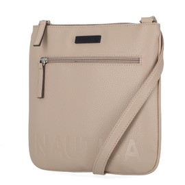 Nautica Lakeside Signature Jaquard North South Crossbody Bag, Sand