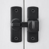 INIRET 2 Packs Black Barn Door Latches,90/180 Degree Gate Lock,Aluminum